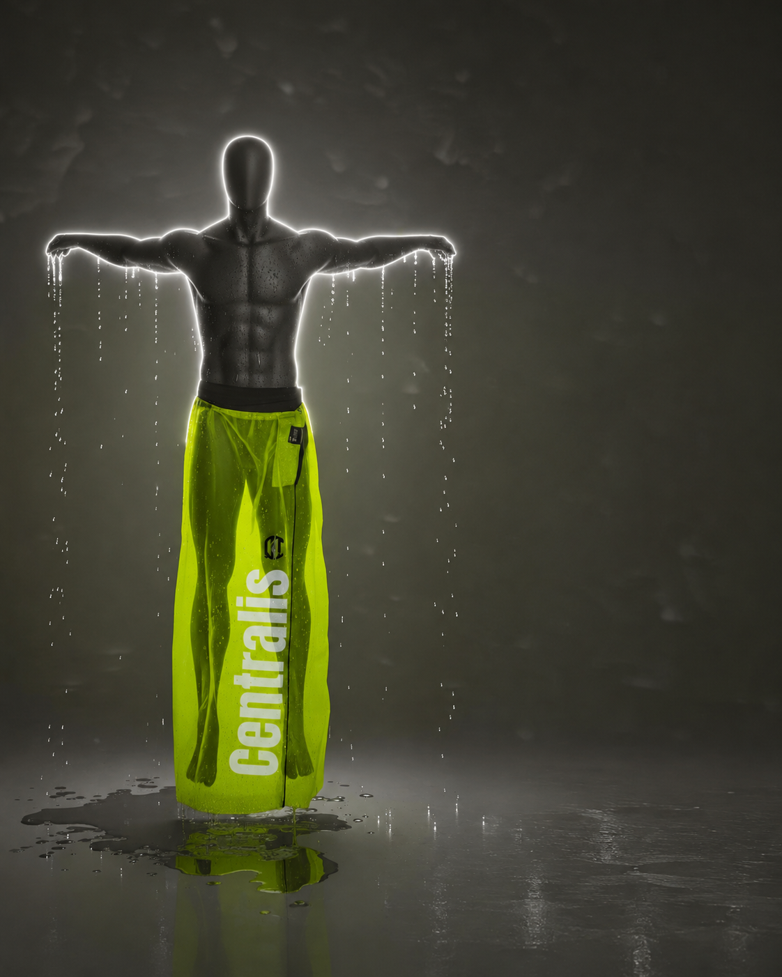 AquaQi fabric opening between a swimmer's legs underwater
